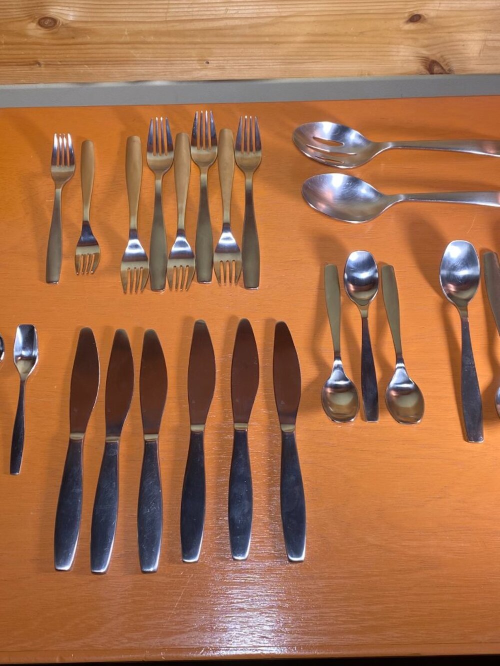 25 pc set Gourmet Settings Park Matte Flatware GS Stainless 18/10 Silverware